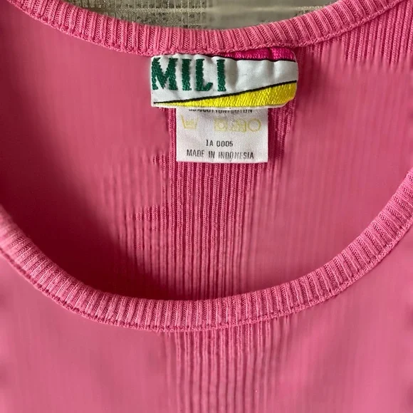 Pink Ribbed Tank Top - Picture 5 of 6